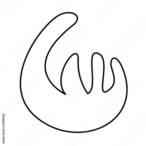 Hand drawn bizarre abstract geometric unusual shapes