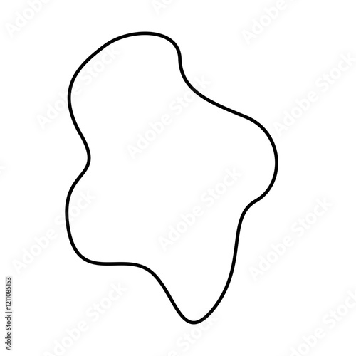 Hand drawn bizarre abstract geometric unusual shapes