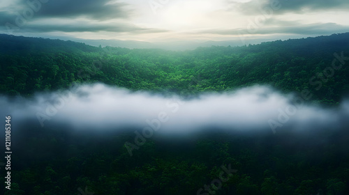 Aerial View of Lush Green F...