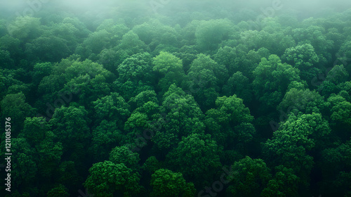Aerial View of Lush Green F...