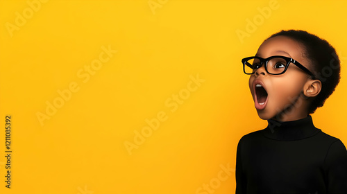 Surprised Child Gasps in Am...