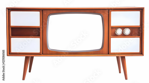 Vintage Wooden Television C...