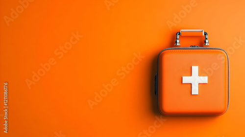 Orange First Aid Kit on a V...