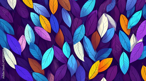 Colorful Leaves Pattern For...