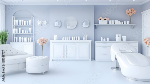 White beauty salon interior...