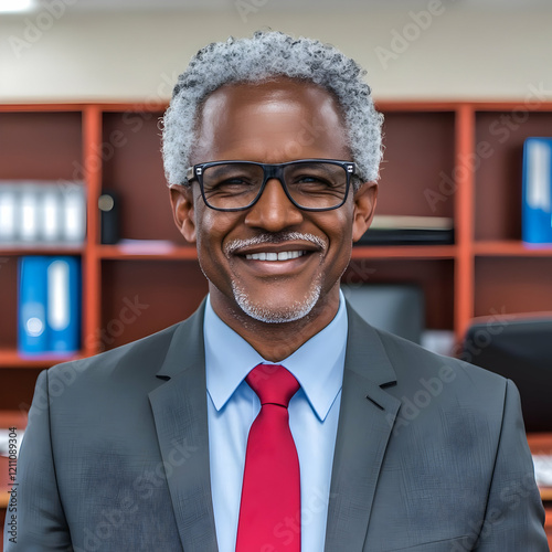 Smiling Businessman in Suit...
