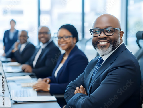 Confident Businessman Leads...