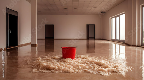 Flooded Room Shows Water Da...