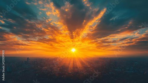 Sunset Illuminates Cityscap...