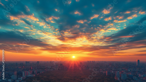 Sunrise Illuminates Citysca...