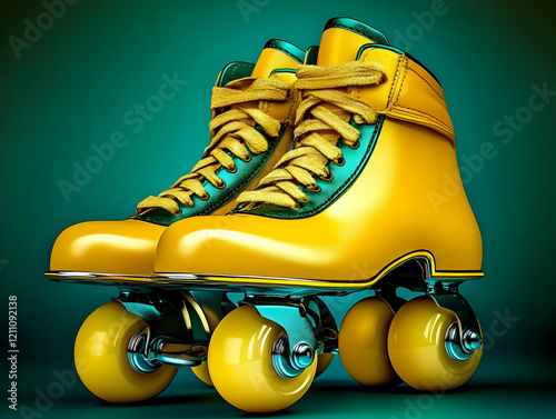 Yellow and Green Roller Ska...