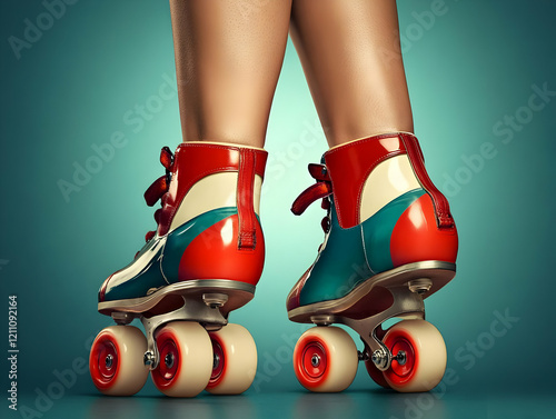 Woman's Legs Sporting Color...