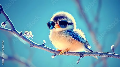 Cool Bird with Sunglasses P...