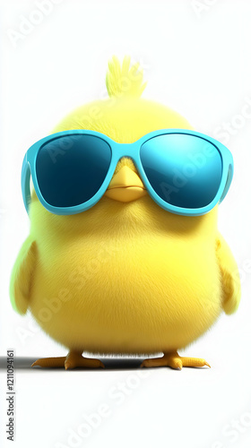 Fluffy Yellow Chick Wearing...