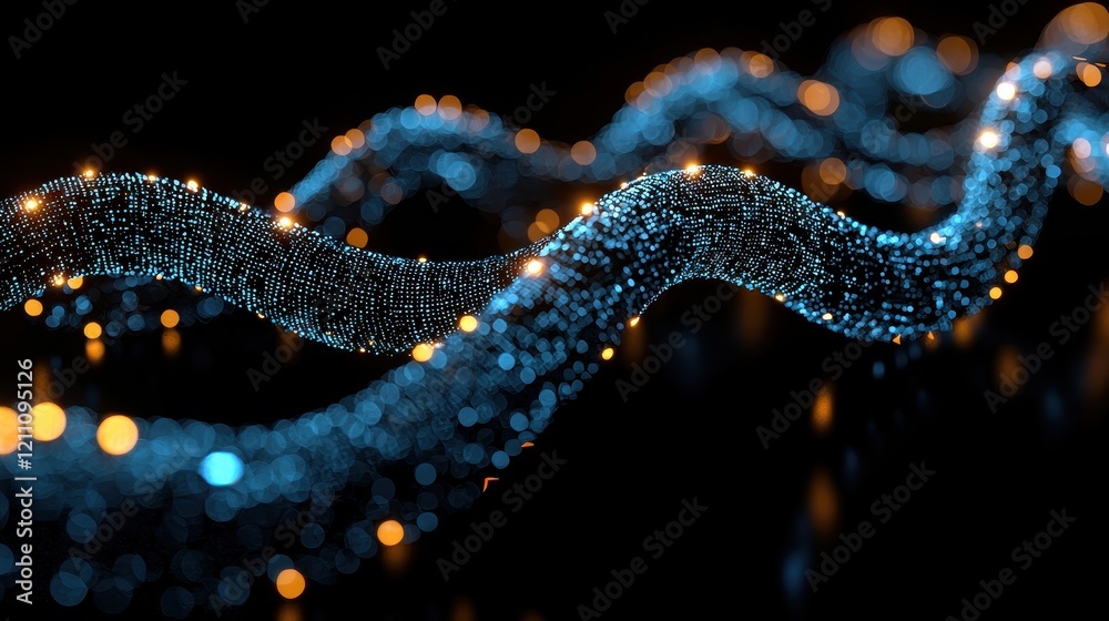 Fototapeta premium Glowing futuristic data access network with seamless connections