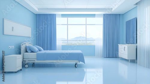 Modern Hospital Room with a...