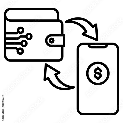 Peer to peer transfer icon