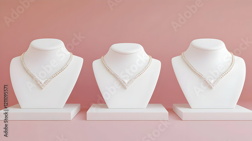 Three White Mannequins Disp...