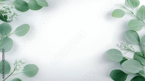 Eucalyptus Leaves and White...