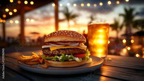 Delicious Cheeseburger and ...