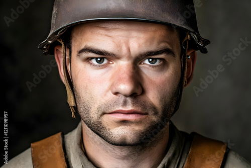 Portrait of a Soldier Weari...