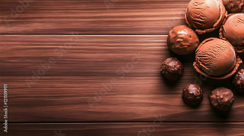 Chocolate Ice Cream Scoops ...