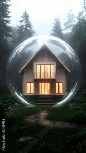 Modern Wooden House Protect...