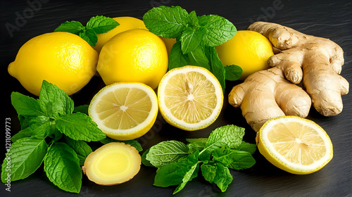 Fresh Lemons and Ginger wit...