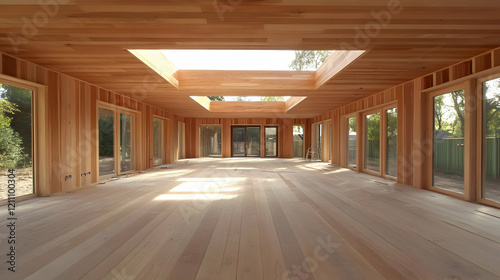 Modern Wooden Interior with...