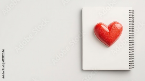 Minimalist Illustration of a Heart on a Plain Background