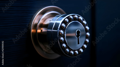 Modern Door Lock Close-up S...
