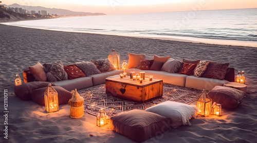 Cozy Beach Lounge Setup Cre...