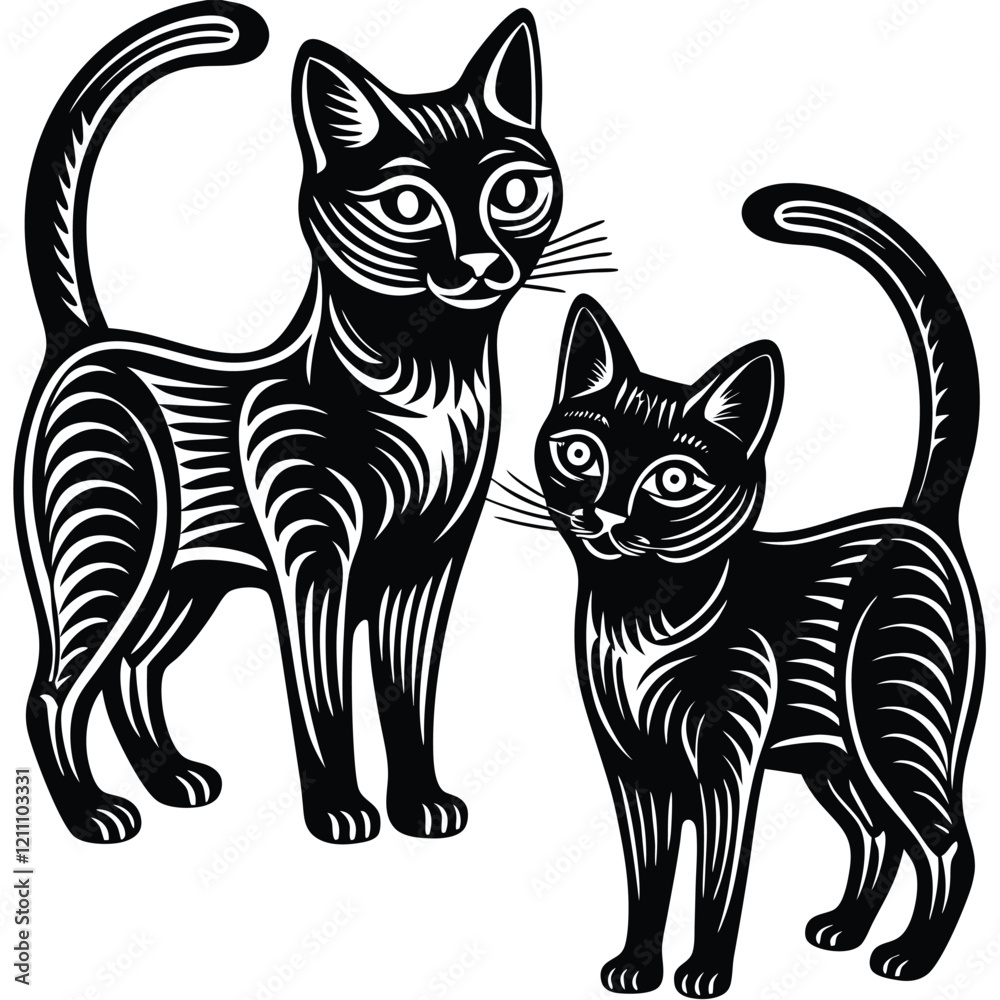 Fototapeta premium silhouette of a cat vector