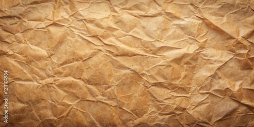 High-Resolution Image of a Textured, Crinkled Brown Paper Background Suitable for Design Projects and Artistic Applications