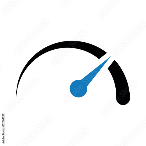 Speedometer performance accelerate meter icon.