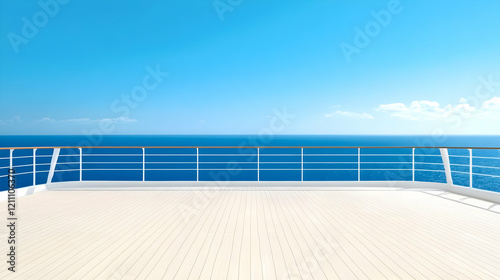 Empty Cruise Ship Deck Over...