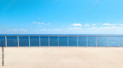 Empty Cruise Ship Deck Over...