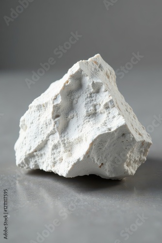 White chunk of rock phosphate with a rough surface, mineral, fossil, phosphate photo