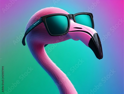 Stylish Pink Flamingo Weari...