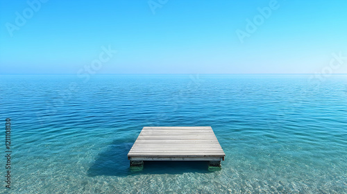 Serene Wooden Pier Extends ...