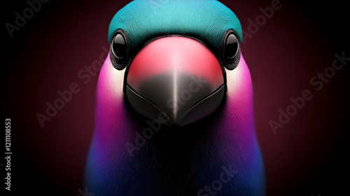 Colorful Bird Portrait with...