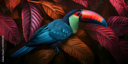 Toucan with Vibrant Plumage...