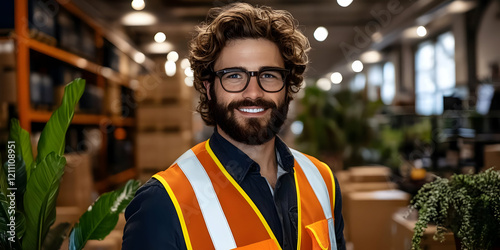Smiling Warehouse Worker We...