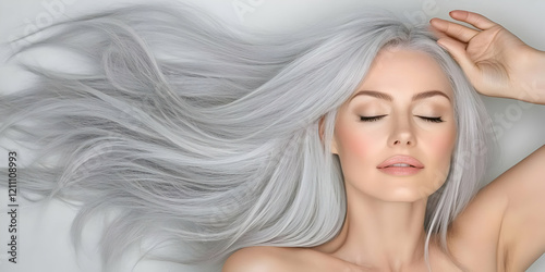 Woman with Long, Flowing Si...