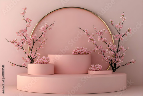 3D Podiums Display with Che...
