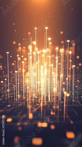 Abstract 3D Cityscape with ...
