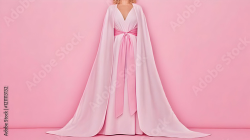 Elegant Woman in a Flowing ...