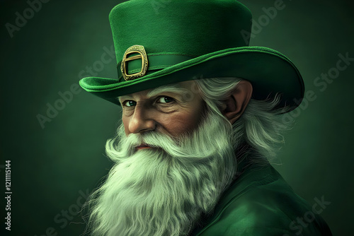 Elderly Man in Green Hat an...