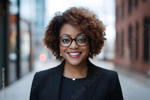 Confident Businesswoman Smi...