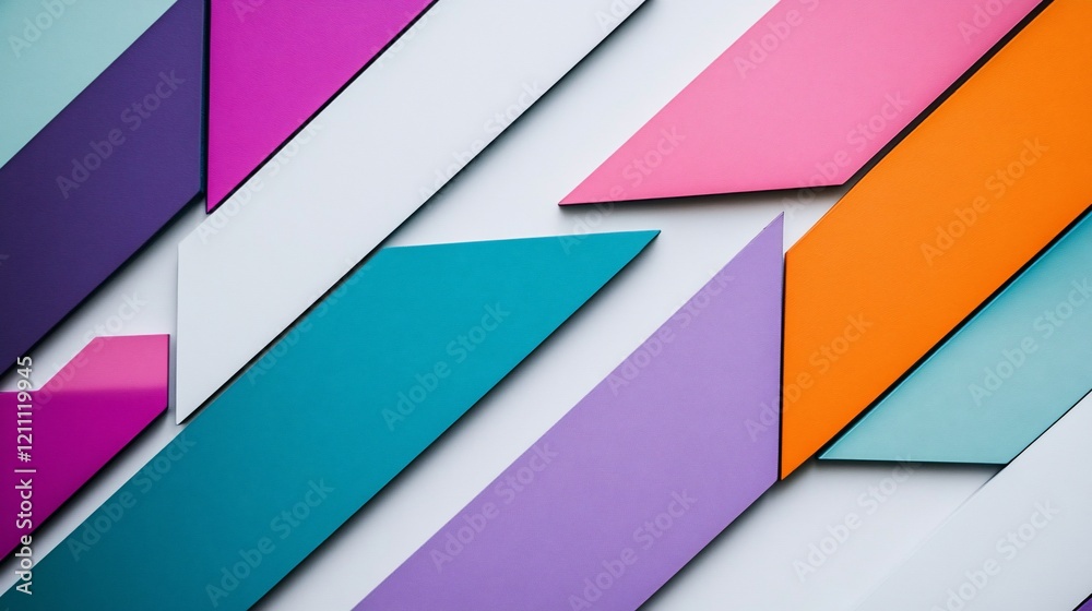 Abstract geometric pattern with colorful angled shapes creating a vibrant design Abstract geometric pattern with colorful angled shapes creating a vibrant design